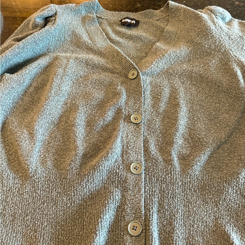 Sage green button up cardigan